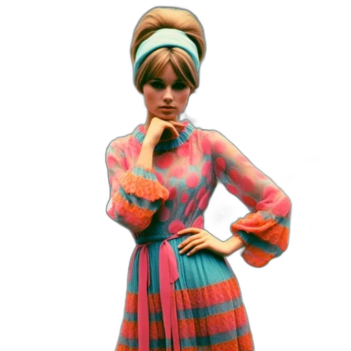 dress, hat, 3d render, concept art transparent PNG cut-out