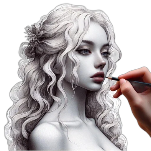 face, jewelry, photorealistic, fantasy art transparent PNG cut-out