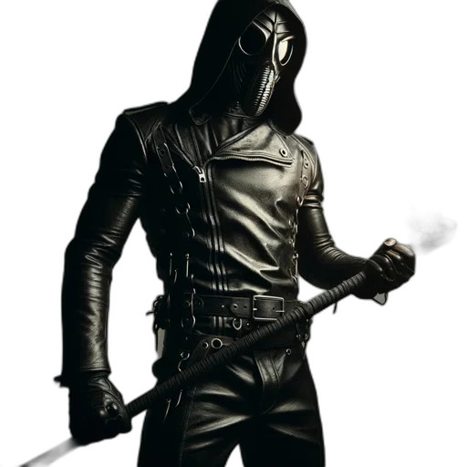 sword, mask, jacket, staff transparent PNG cut-out
