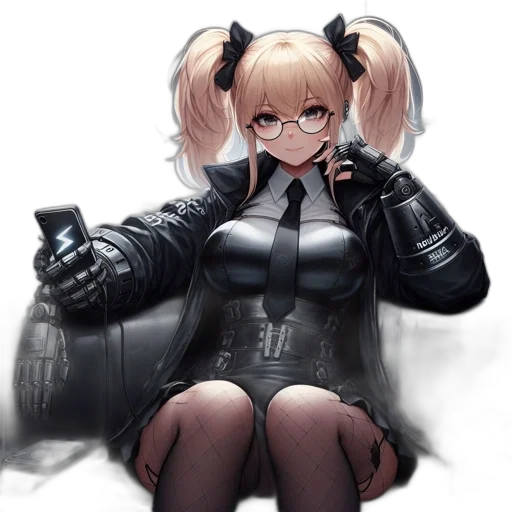 jacket, weapon, robot, staff transparent PNG cut-out