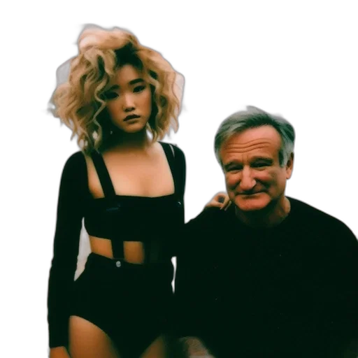 jacket, vaporwave, two, individuals transparent PNG cut-out
