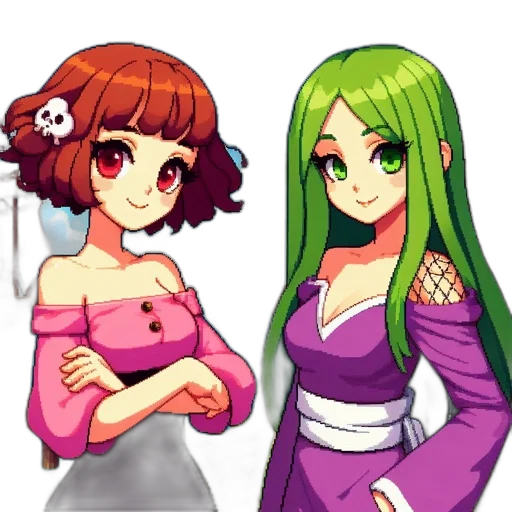 pixel art, anime, concept art, fantasy art transparent PNG cut-out