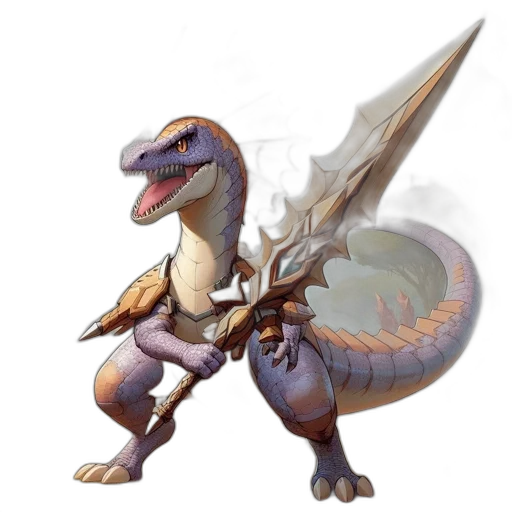 dragon, creature, staff, animal transparent PNG cut-out