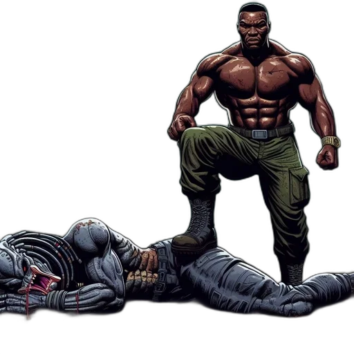 weapon, comic book art, concept art, muscular transparent PNG cut-out