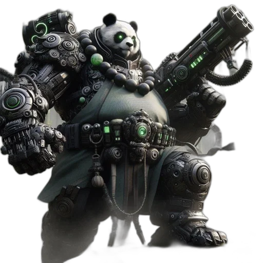 robot, weapon, staff, concept art transparent PNG cut-out