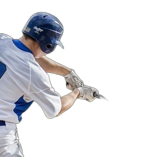 baseball, player, blue, white transparent PNG cut-out