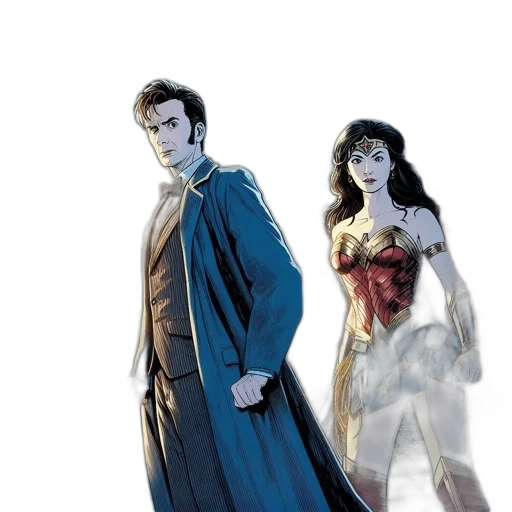 comic book art, concept art, fantasy art, watercolor transparent PNG cut-out