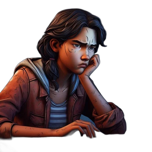 jacket, face, concept art, comic book art transparent PNG cut-out