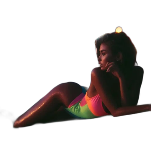 concept art, vaporwave, neon lights, neon transparent PNG cut-out