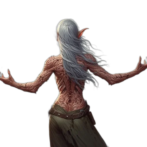creature, dragon, hair, dress transparent PNG cut-out