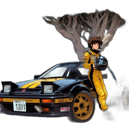 car, tree, hair, dragon transparent PNG cut-out