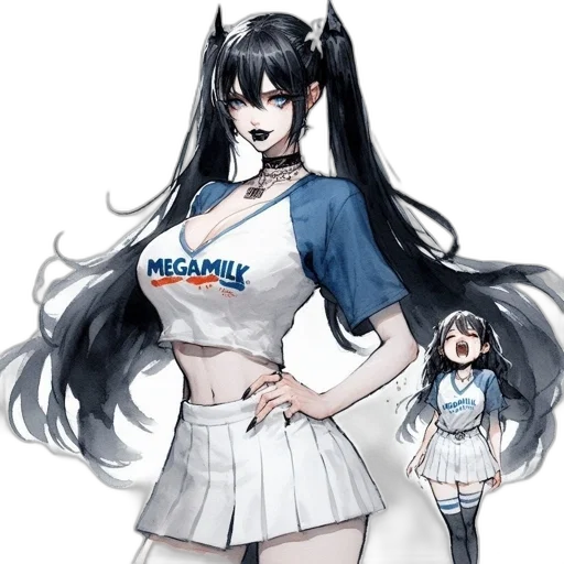 dress, staff, creature, anime transparent PNG cut-out