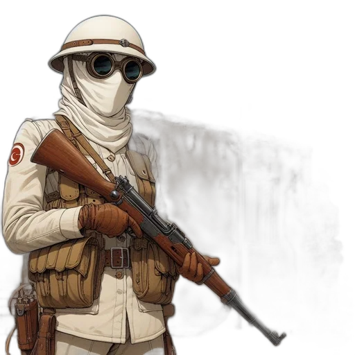 mask, weapon, jacket, staff transparent PNG cut-out