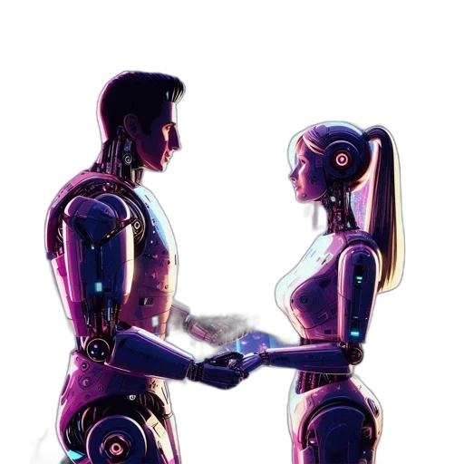 robot, cyberpunk, concept art, comic book art transparent PNG cut-out