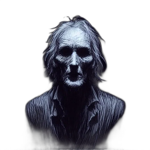 face, mask, jacket, hair transparent PNG cut-out