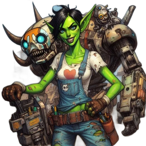 comic book art, concept art, fantasy art, pixel art transparent PNG cut-out