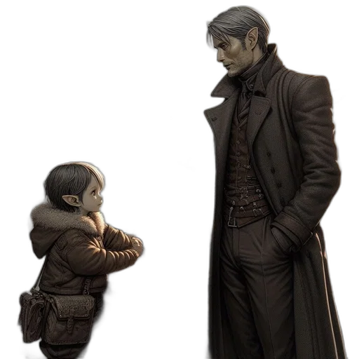 jacket, concept art, comic book art, fantasy art transparent PNG cut-out