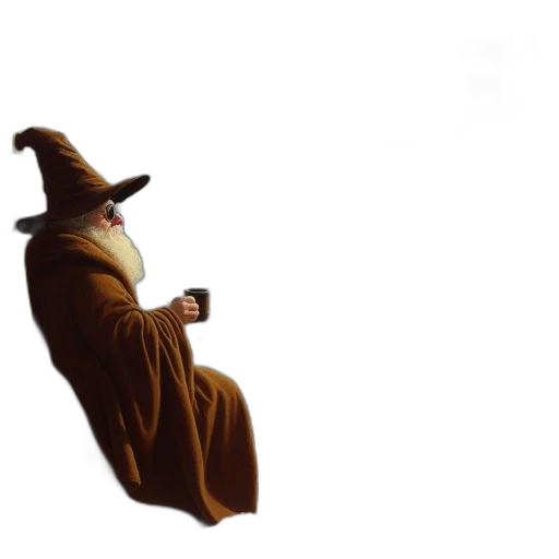 hat, staff, mask, dress transparent PNG cut-out