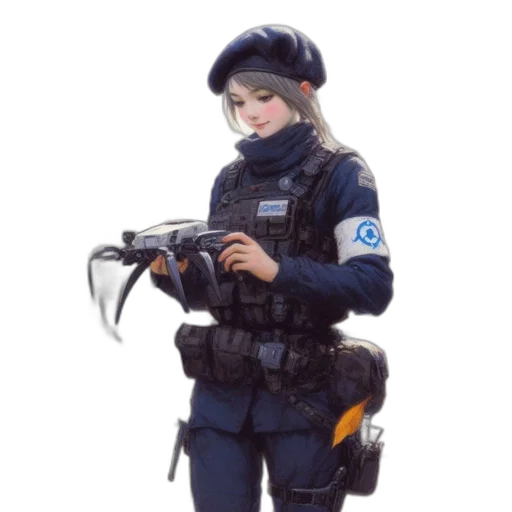 weapon, staff, robot, jacket transparent PNG cut-out