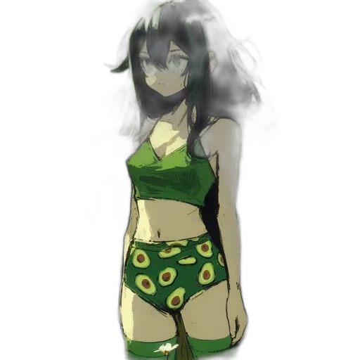 dress, creature, concept art, watercolor transparent PNG cut-out