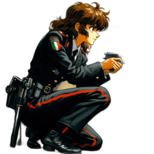 jacket, weapon, cyberpunk, concept art transparent PNG cut-out
