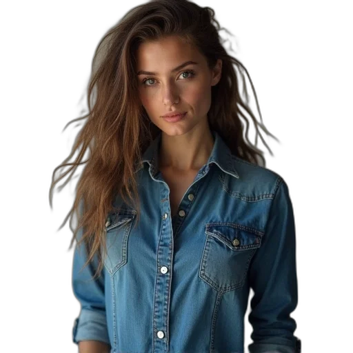 jacket, face, dress, hair transparent PNG cut-out