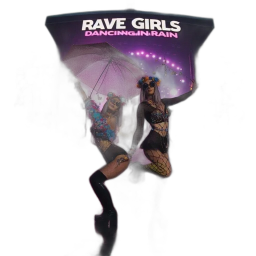 cyberpunk, concept art, neon lights, music transparent PNG cut-out