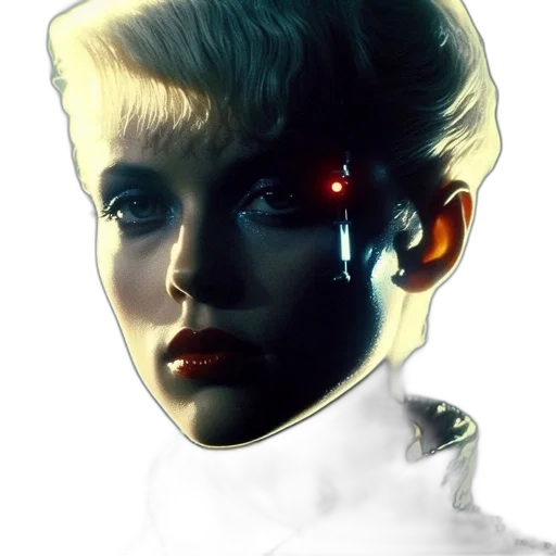robot, face, mask, cyberpunk transparent PNG cut-out