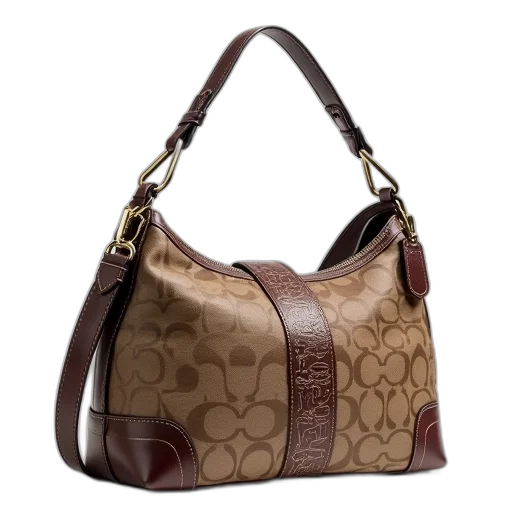 earth tones, coach, hobo, signature transparent PNG cut-out