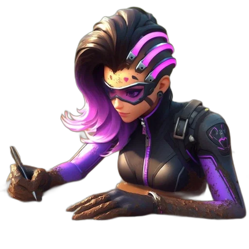 weapon, jacket, staff, face transparent PNG cut-out