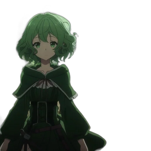 dress, staff, anime, concept art transparent PNG cut-out