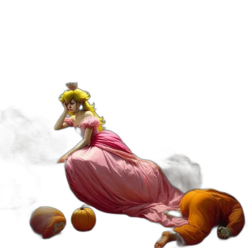 dress, dragon, staff, creature transparent PNG cut-out