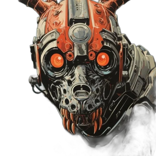mask, robot, face, creature transparent PNG cut-out