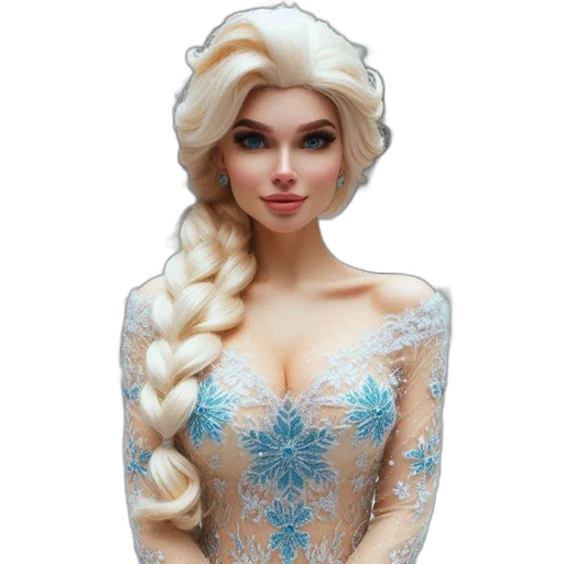 dress, jewelry, crown, fantasy art transparent PNG cut-out