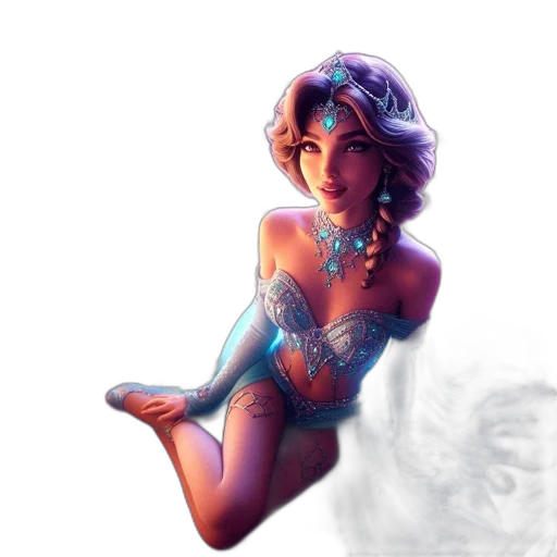 dress, fantasy art, concept art, comic book art transparent PNG cut-out
