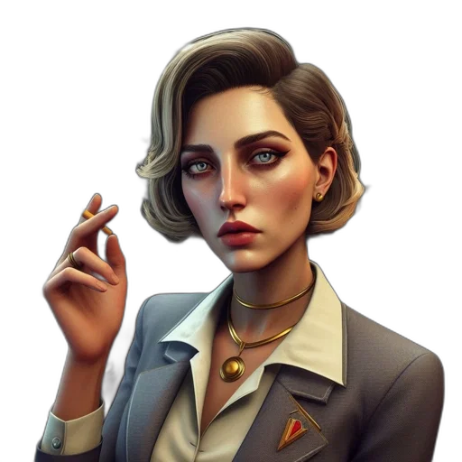 staff, jacket, face, jewelry transparent PNG cut-out