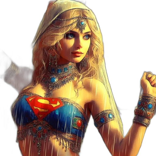 jewelry, dress, fantasy art, comic book art transparent PNG cut-out