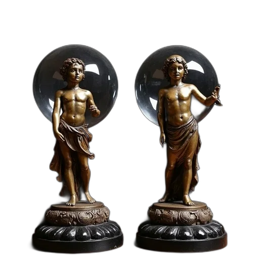 jewelry, 3d render, pair, antique transparent PNG cut-out