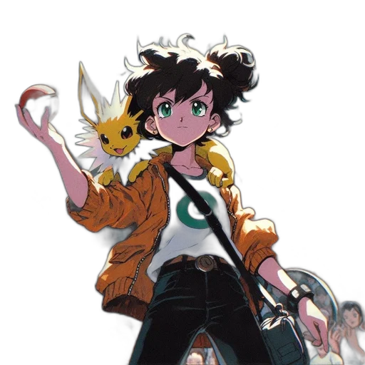 staff, jacket, weapon, dragon transparent PNG cut-out