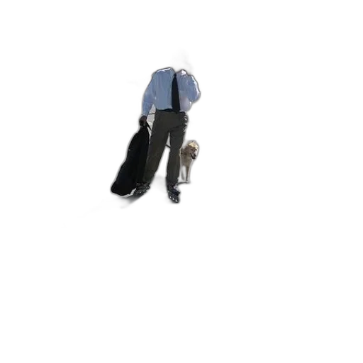 staff, umbrella, jacket, robot transparent PNG cut-out