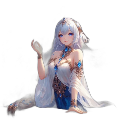 dress, dragon, staff, sword transparent PNG cut-out