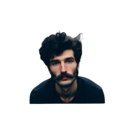 face, hair, staff, hat transparent PNG cut-out