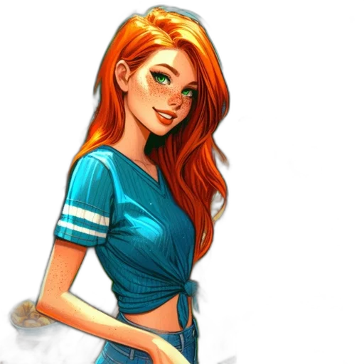 dress, staff, fantasy art, comic book art transparent PNG cut-out