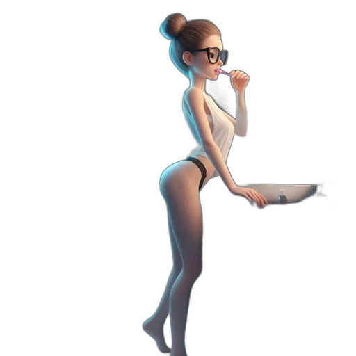 staff, dress, concept art, 3d render transparent PNG cut-out