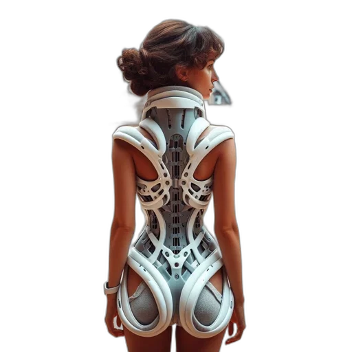 dress, robot, jewelry, concept art transparent PNG cut-out