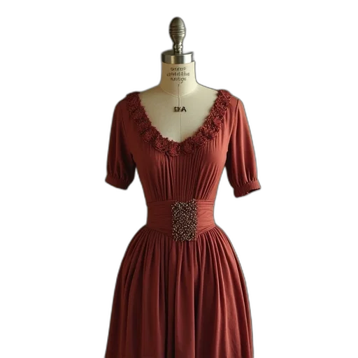 dress, jewelry, red, making transparent PNG cut-out