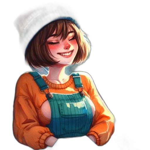 hat, jacket, dress, face transparent PNG cut-out