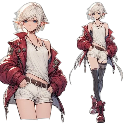 jacket, concept art, fantasy art, anime transparent PNG cut-out