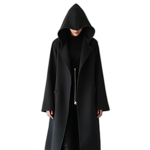 jacket, dress, staff, cyberpunk transparent PNG cut-out