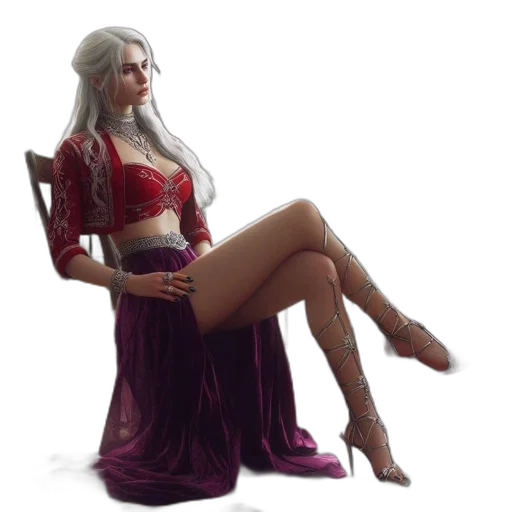 dress, fantasy art, concept art, pixel art transparent PNG cut-out